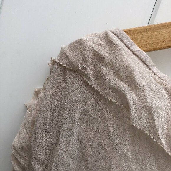 By Chapter Women's Short Sleeve Shirt Blouse Sheer Ruffle Cottagecore Top Small - Picture 8 of 10